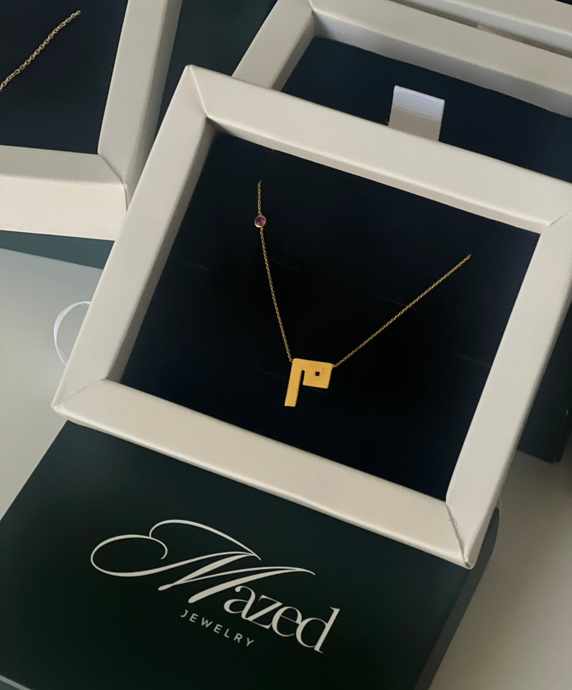 18K Stone Necklace
