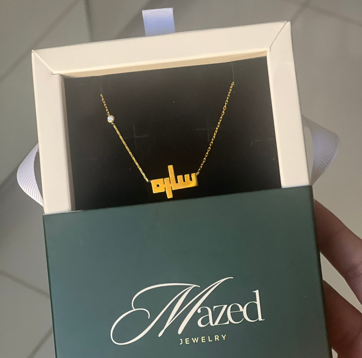 18K Stone Necklace